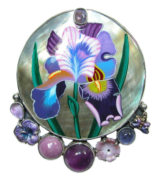 34476a painted pin pendant