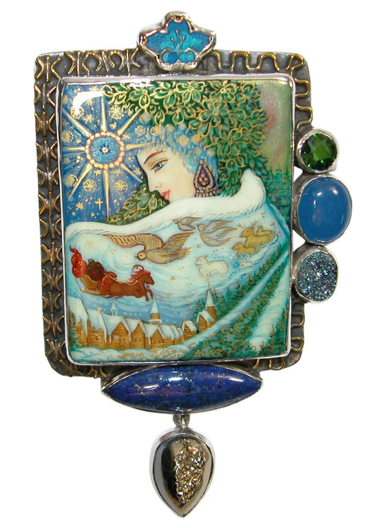 34484 painted pin pendant