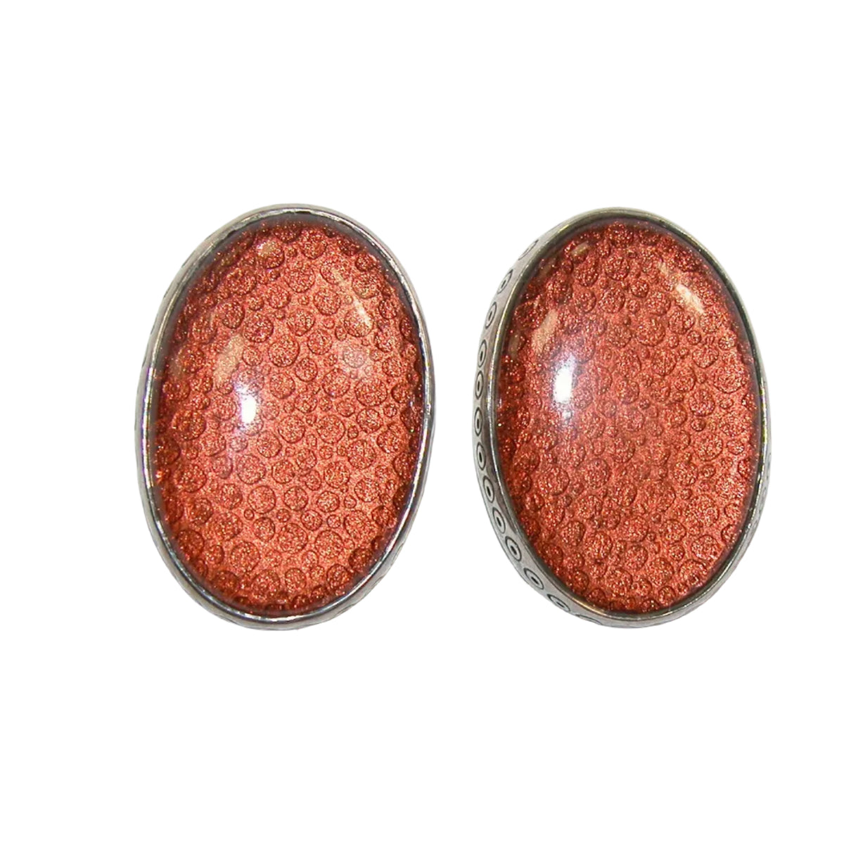 35385 Rose Gold Foil Under Quartz Sterling Silver Earrings