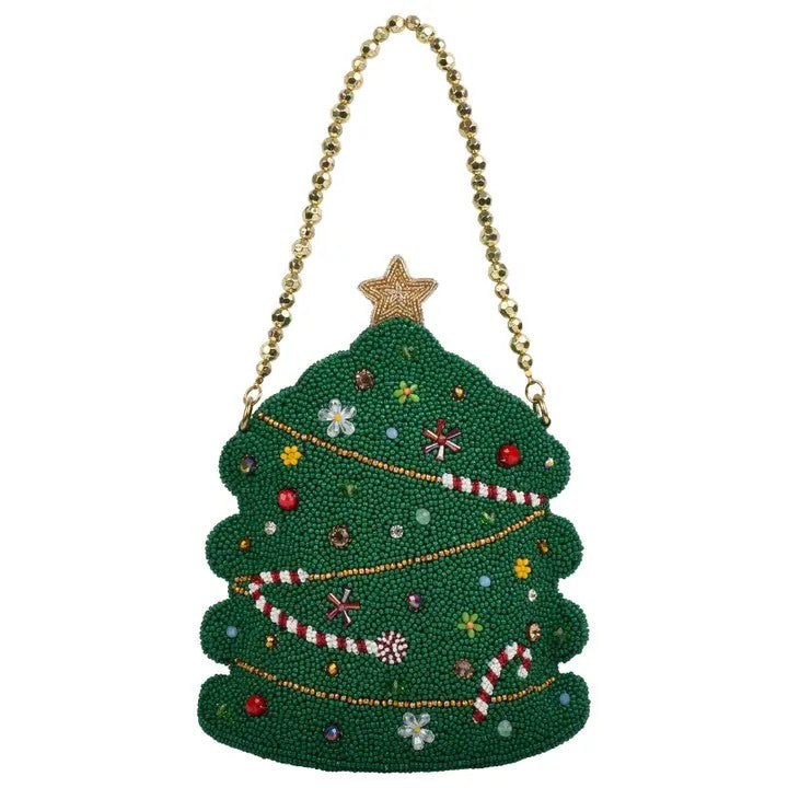 Hand Beaded Christmas Tree Handbag GF5484