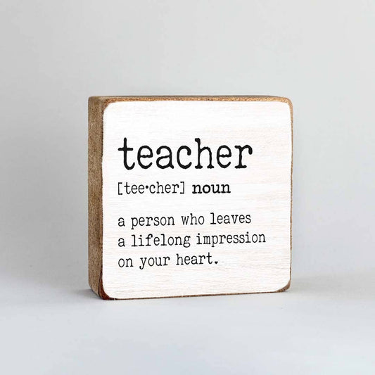 Teacher Definition Block Sign GF4388