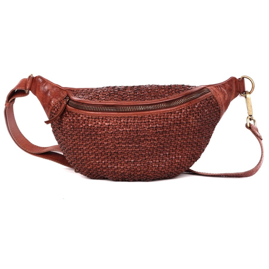 Handcrafted Leather Fanny Pack GF5051 Cognac