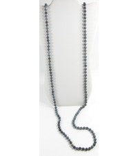 60 Inch Knotted Fire Agate Beaded Infinity Necklace