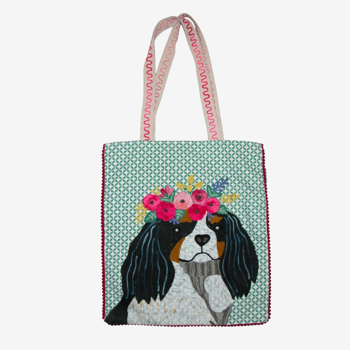 Embroidered 100% Cotton Tote, Dog (GF4554) Cavalier