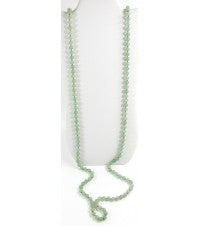 60 Inch Knotted Aventurine Beaded Infinity Necklace