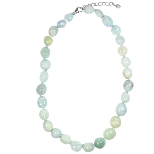 Aquamarine Knotted Short Necklace