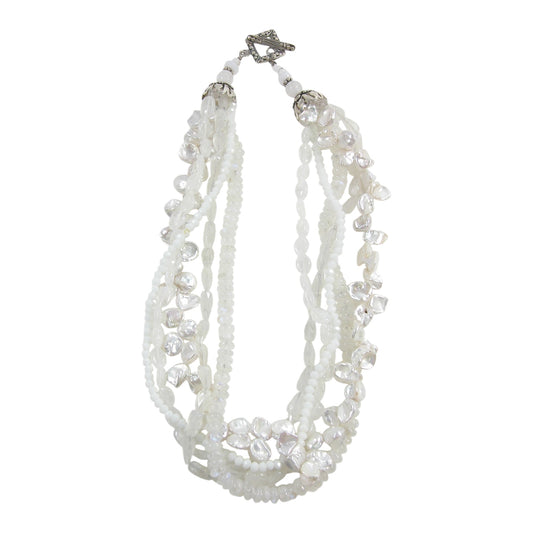 Freshwater Pearl 4 Strand Beaded Necklace