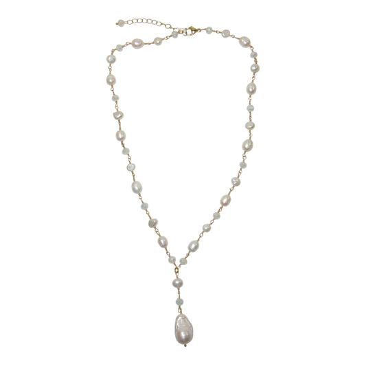 Freshwater Pearl Beaded Sterling Silver Necklace