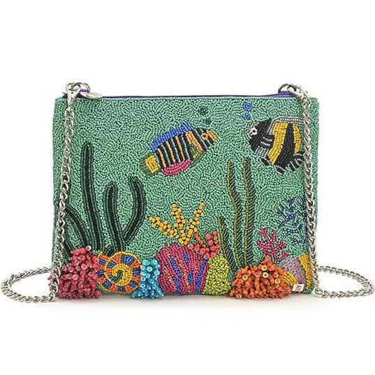 Hand Beaded Clutch Sealife Story Handbag GF5153