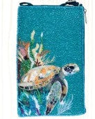 Beaded Crossbody Handbag Cell Phone Case GF5074 Sea Turtle
