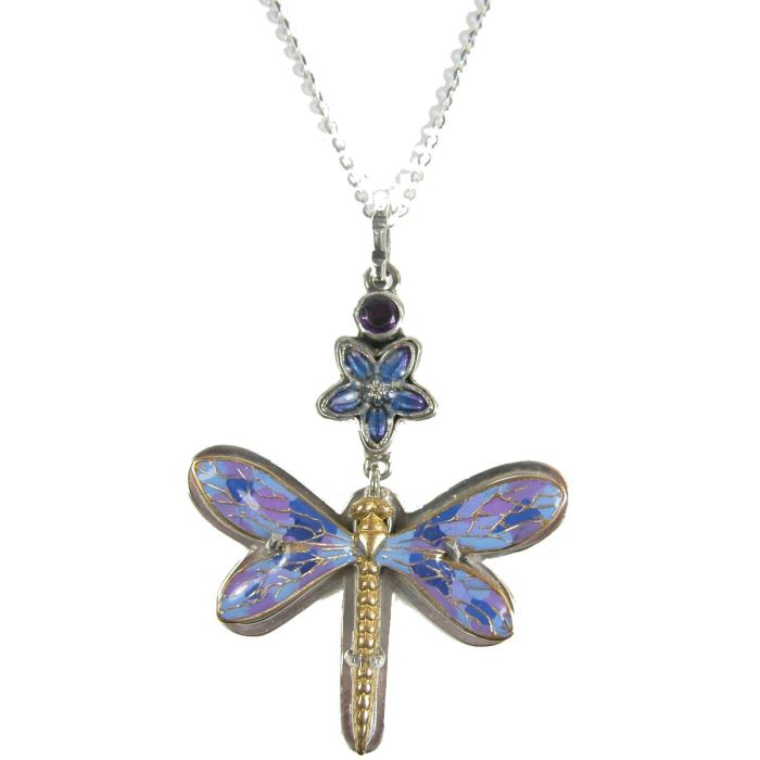 Purple dragonfly store necklace